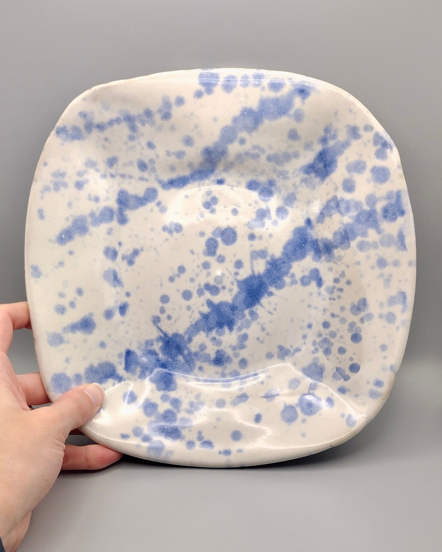Blue Ink Speckle Plate