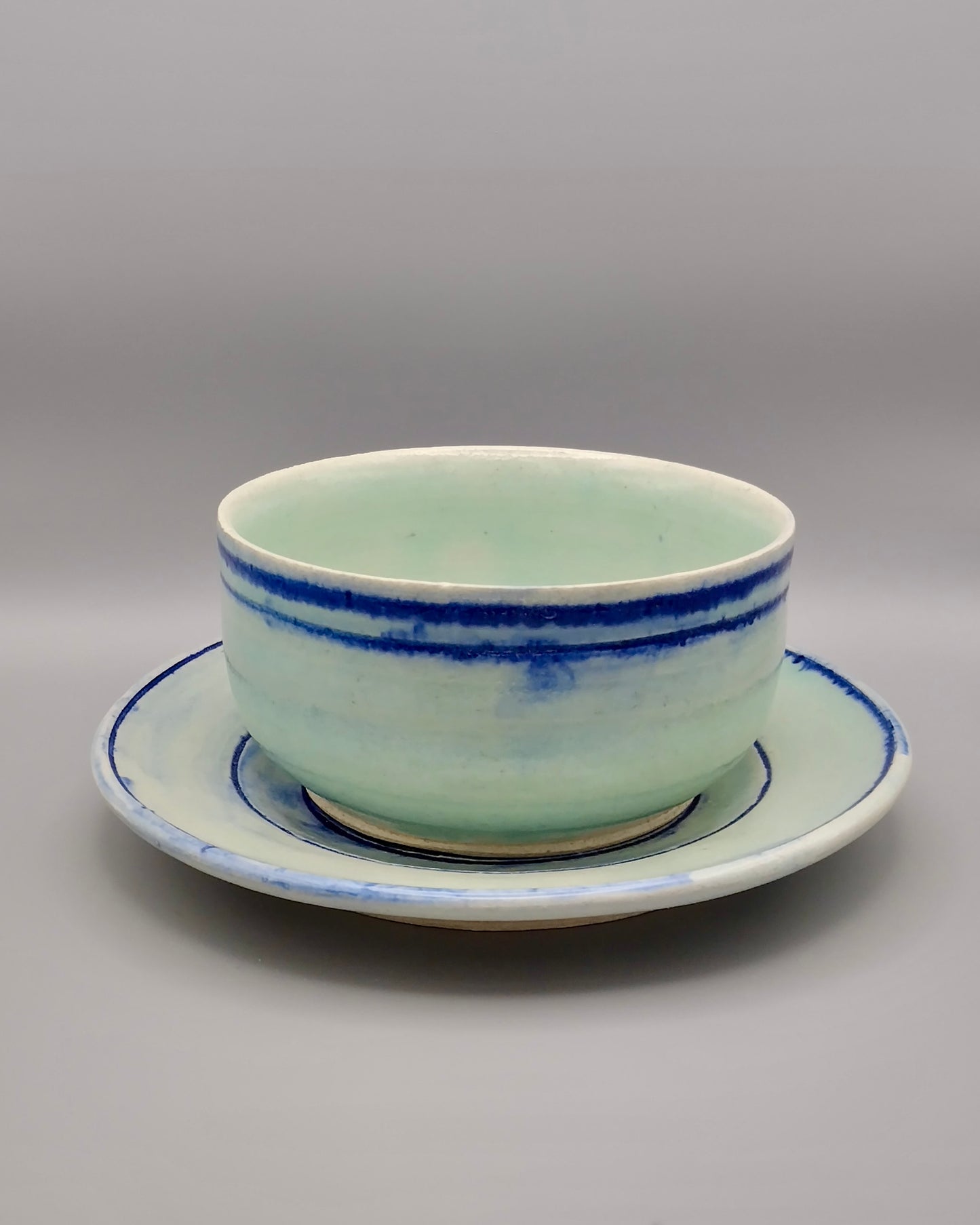 Blurred Lines Bowl and Saucer