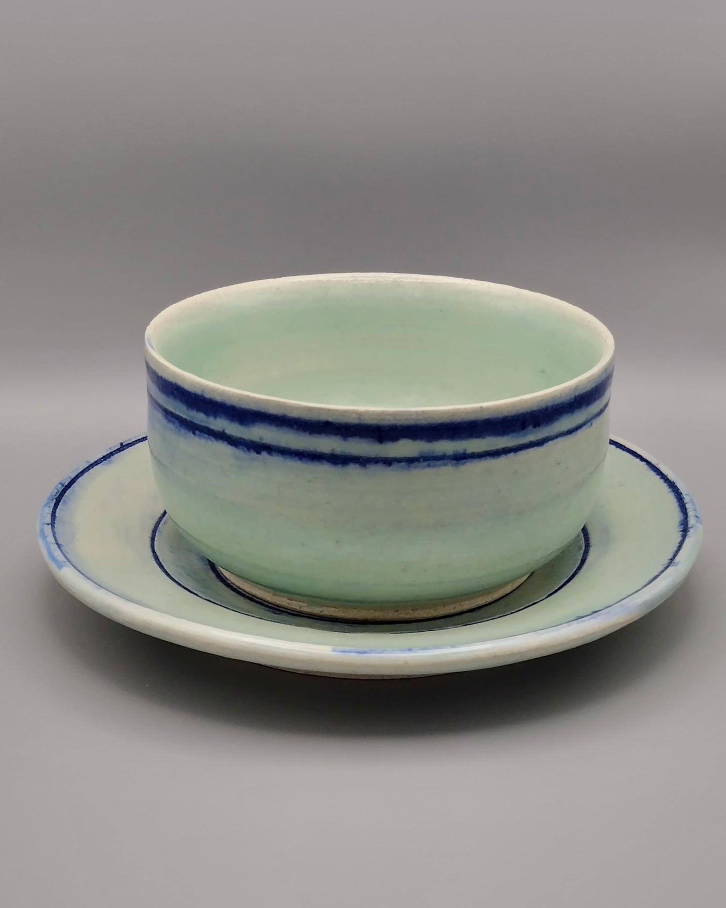 Blurred Lines Bowl and Saucer