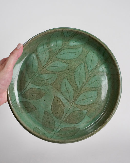 Green Leaf Dinner Plate